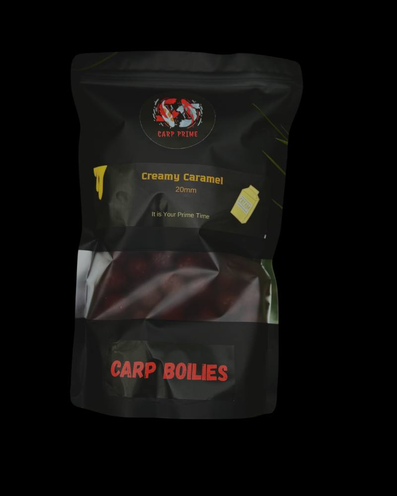 Carp Prime Creamy Caramel Boilies 20mm