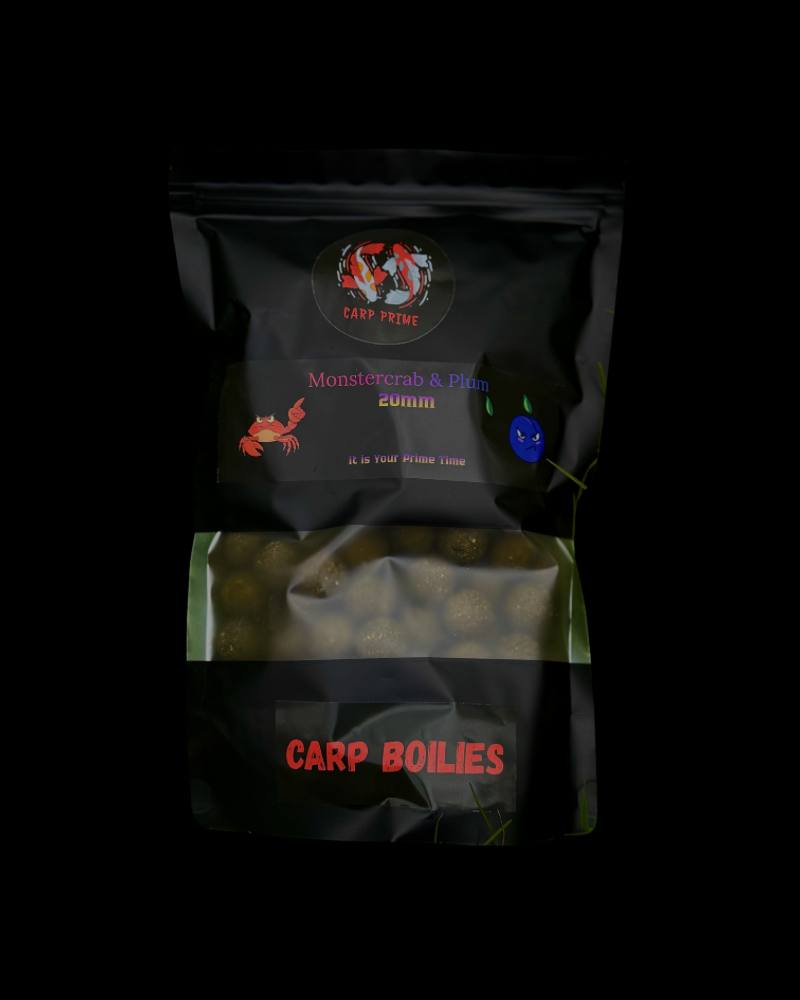 Carp Prime Monstercrab & Plum Boilies 20mm